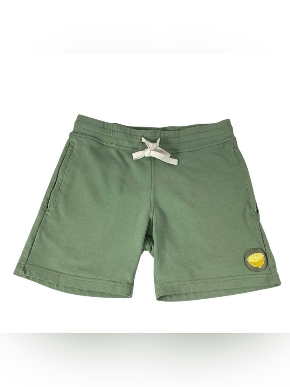 Eubi Men’s Lounge Shorts Green Size Small Lemon Patch 100% Cotton